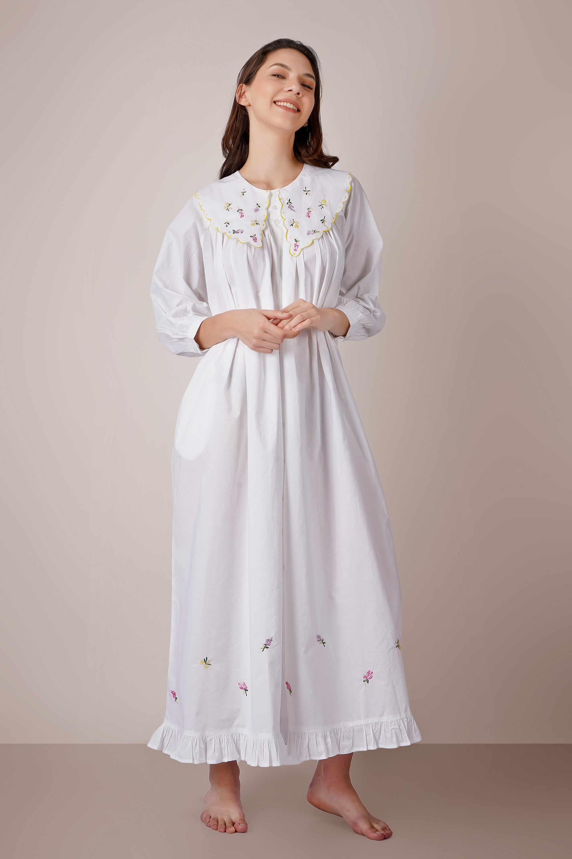 Jenny, Night Dress: Buy Embroidered Cotton Nightgowns – After Dark