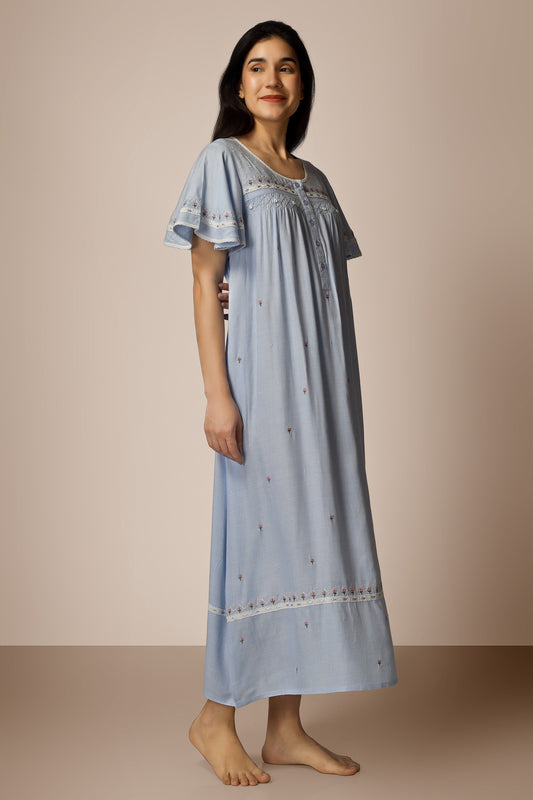 Ami, Embroidered Dress