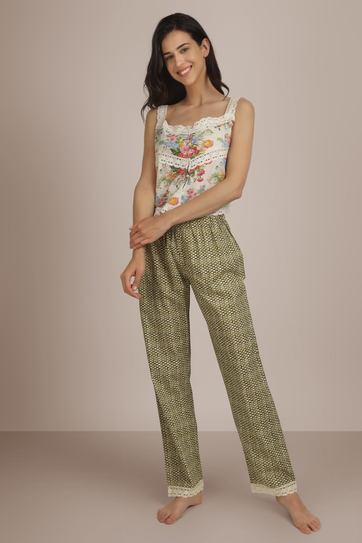 Holly, Crop-Top Pyjama Suit