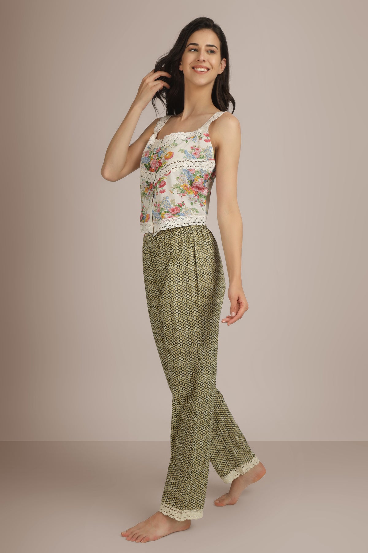 Holly, Crop-Top Pyjama Suit