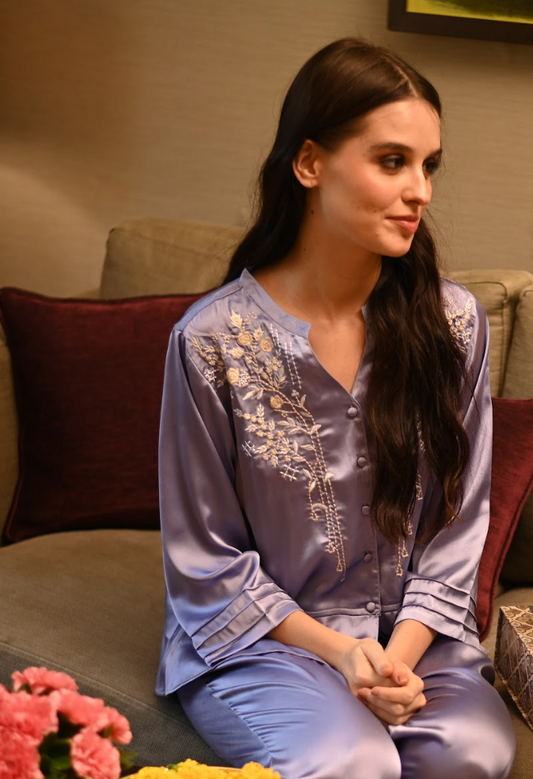 Nora, Satin Pyjama Suit