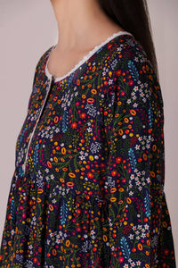 Colorful floral Reva pyjama suit for comfortable lounging and sleep.