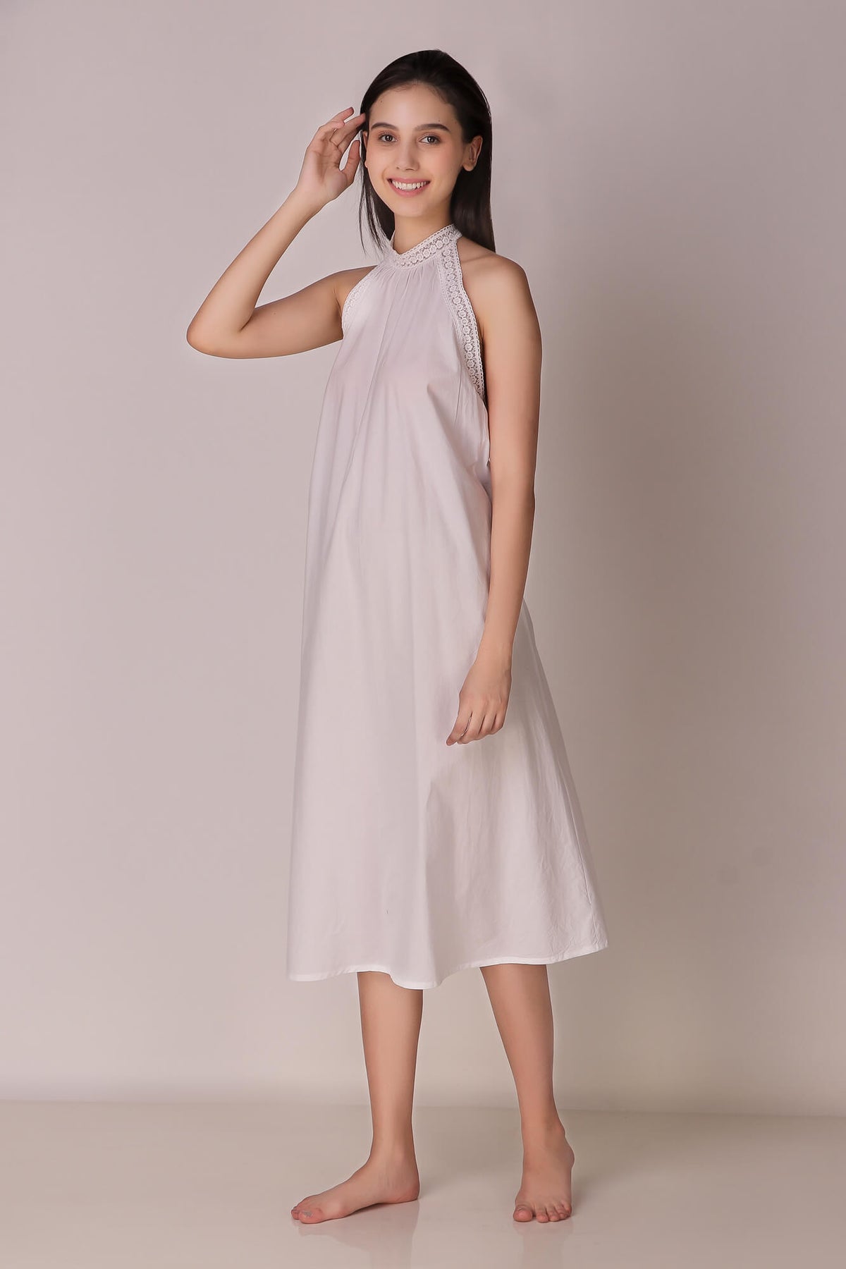 Elegant backless dress showcasing stylish design and comfortable fit.
