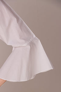 Talisa backless dress sleeve detail with stylish flared design.