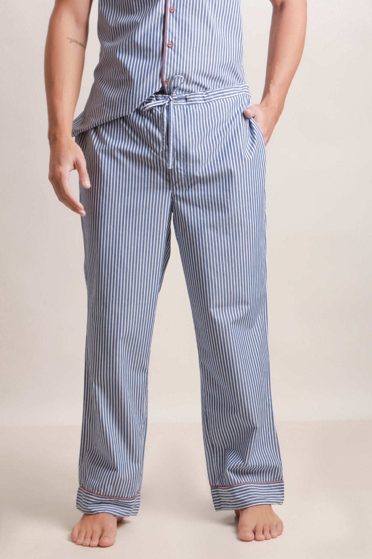 Men's striped pyjama suit by Aldo, stylish and comfortable sleepwear.