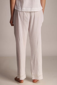 Cecilia Pyjama Suit back view, lightweight fabric, elegant design.