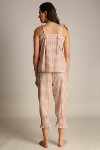 Haylee Pyjama Suit featuring a stylish plaid design and comfortable fit.
