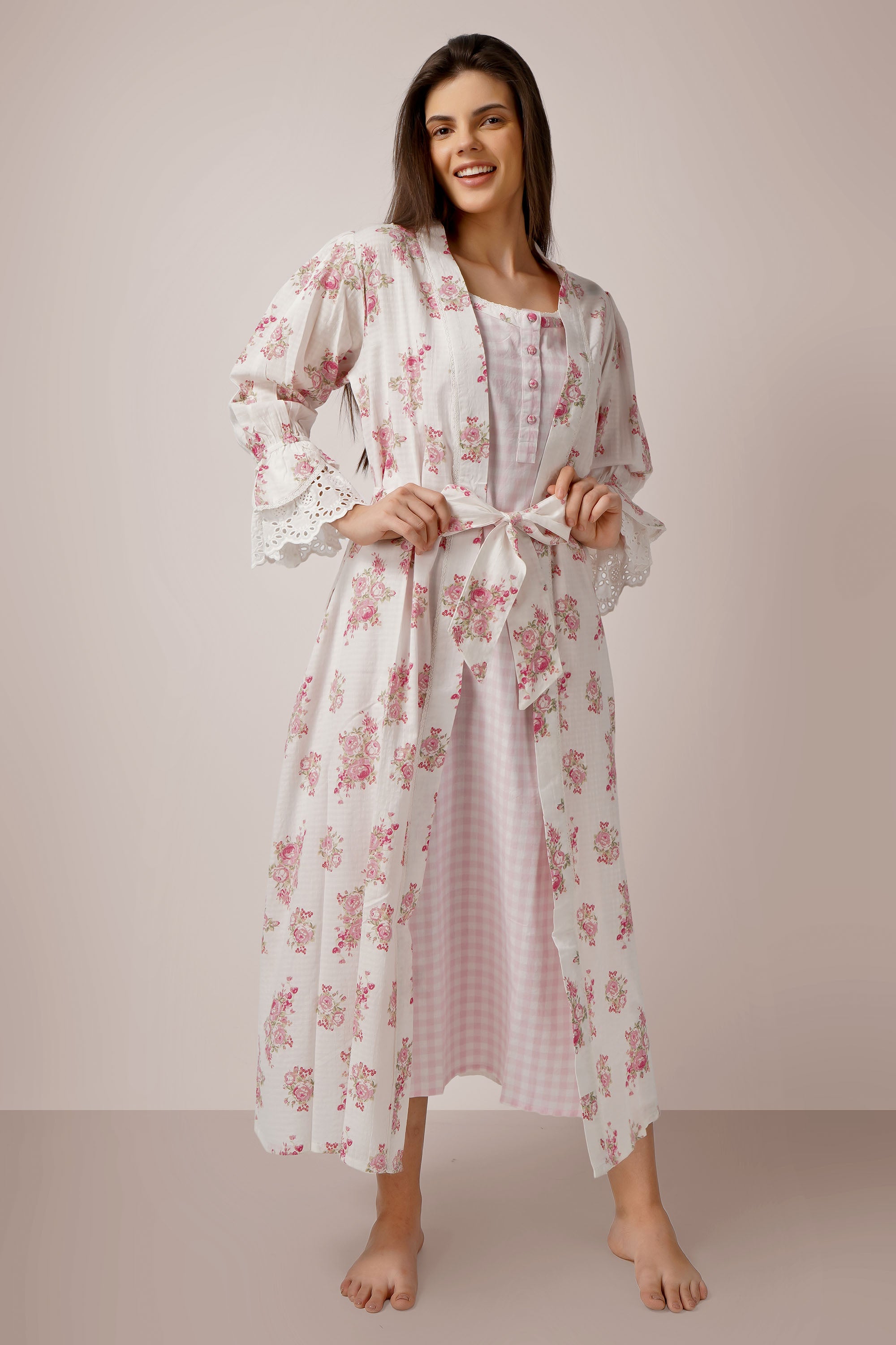 Tilly Night Dress Gown Luxurious Cotton Sleepwear After Dark