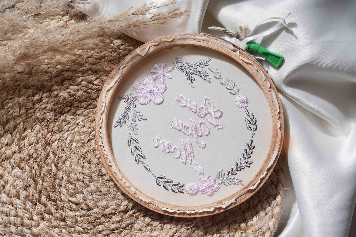 Mom Embroidered Frame Love You Mom Embroidery Frame: Unique & Thoughtful Gift – After Dark