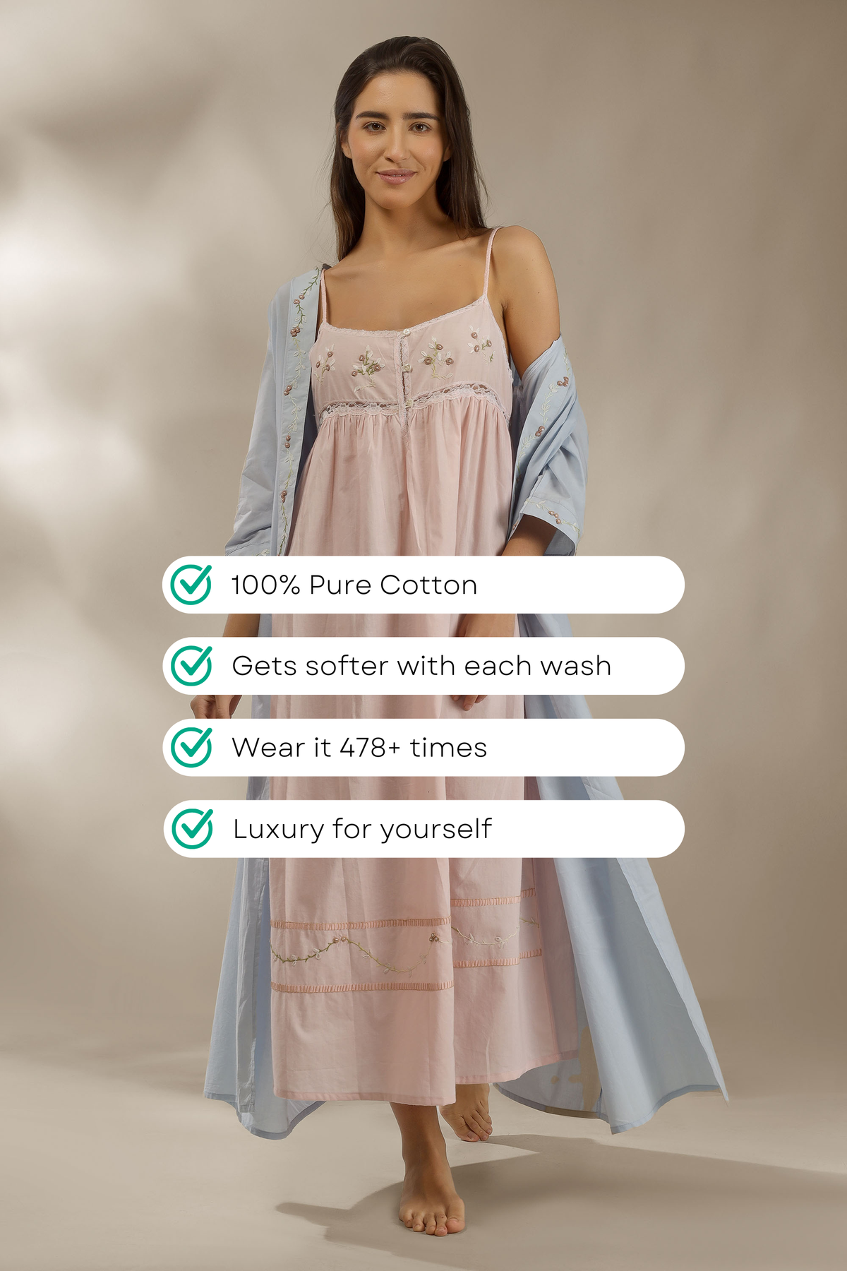 Rosebud, Embroidered Dress & Gown