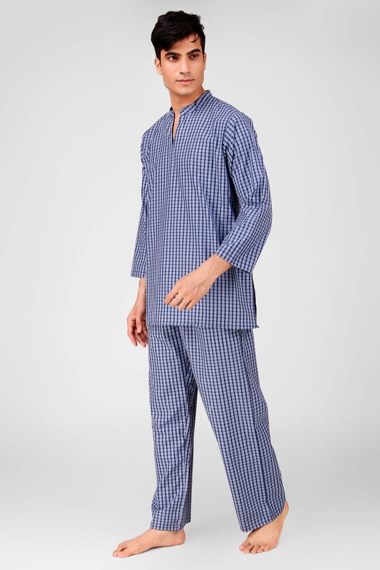 Men's VFB Pyjama Suit in stylish checkered design.