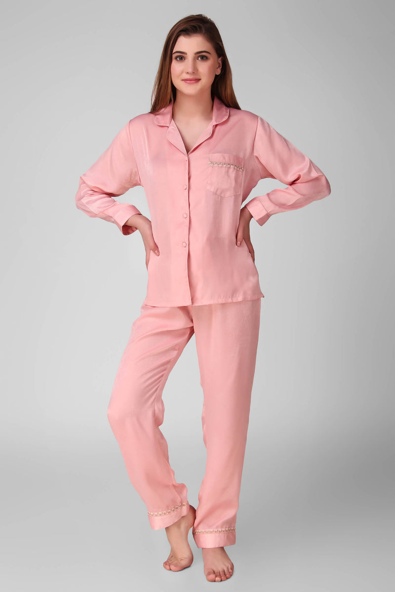 MASOOM MINAWALA in Maisel, Satin Pyjama Suit