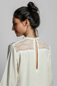 Elegant lace detail on Georgina shorts and pyjama suit.