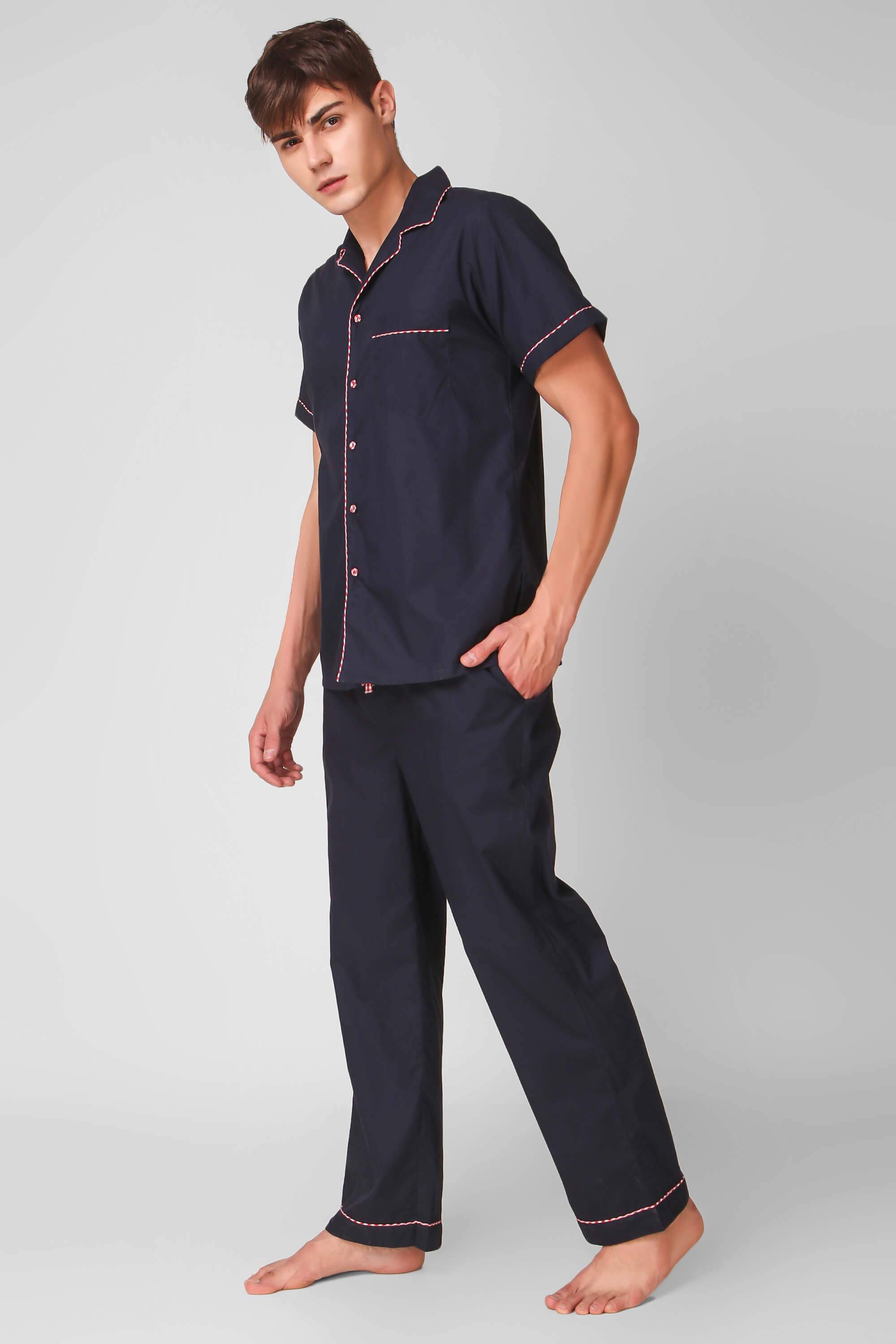 Mens best sale piped pajamas