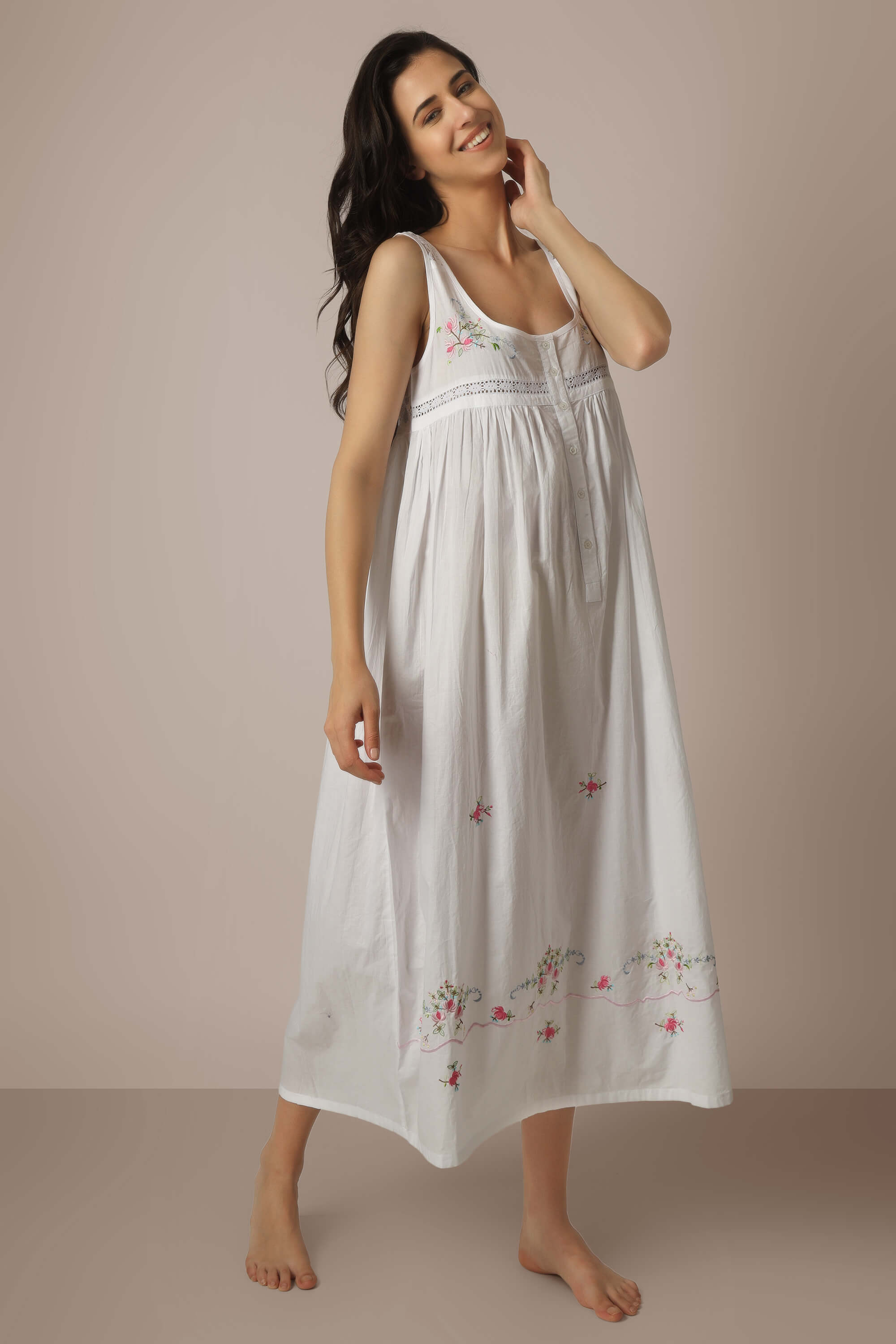 Elegant Women Sleepwear With Lace New Two-Pieces Chiffon Nightgown  Long-sleeves Floor-Length Pajamas Luxury Gowns Nightwear - AliExpress